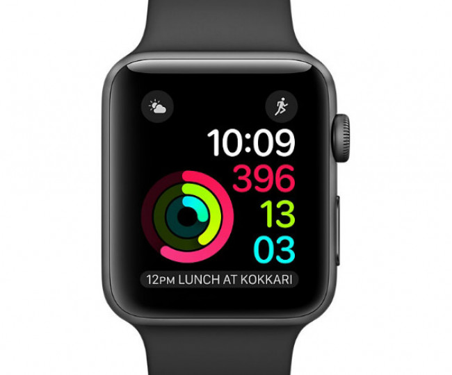 Apple Watch Series 1 42mm Space Gray Aluminum Case with Black Sport Band (MP032)